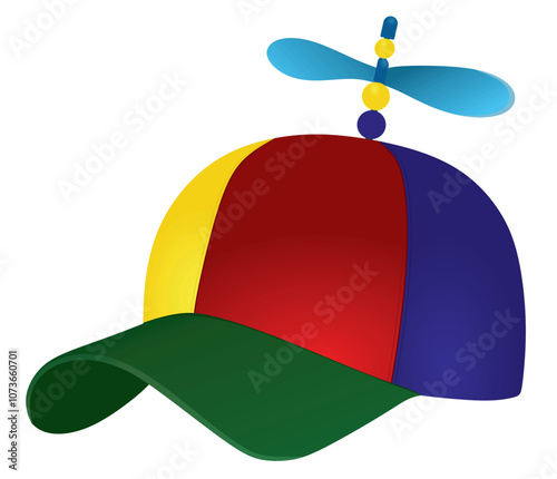 Colorful propeller hat. vector illustration