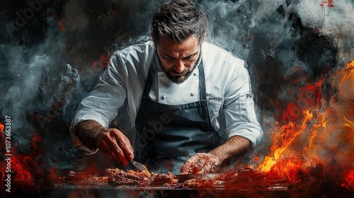 Chef Preparing a Delicious Meal