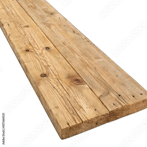 Wooden board isolated on transparent background.