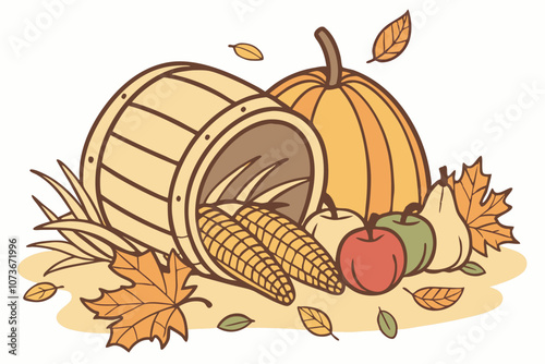 Harvest Fall Food Vector Collection