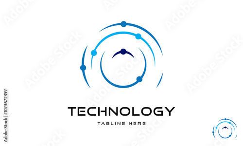 Modern Digitial Weapon Technology Logo Design Template.