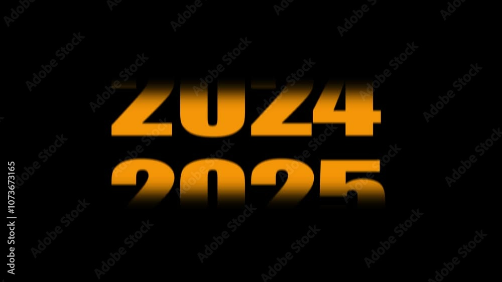 Scrolling number 2000 to 2025. Golden text happy new year 2025, Animation 2025 new year celebration on black background Scrolling number 2000 to 2025. Golden text happy new year 2025, Animation 2025 new year celebration on black background