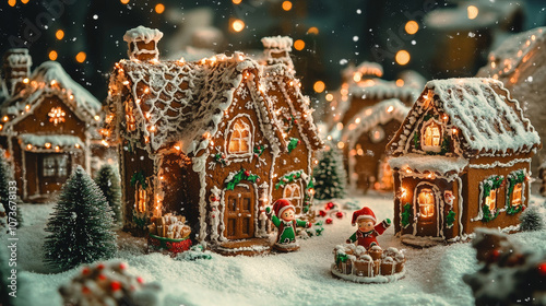 Christmas Bakery with Enchanted Gingerbread Houses