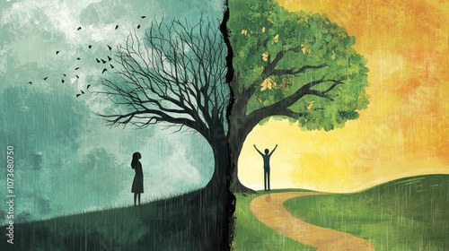 Two Sides of Life - A Depiction of  Hope and Sorrow