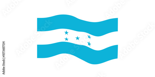 Flag of Honduras. National symbol in official colors. Template icon. Abstract vector background