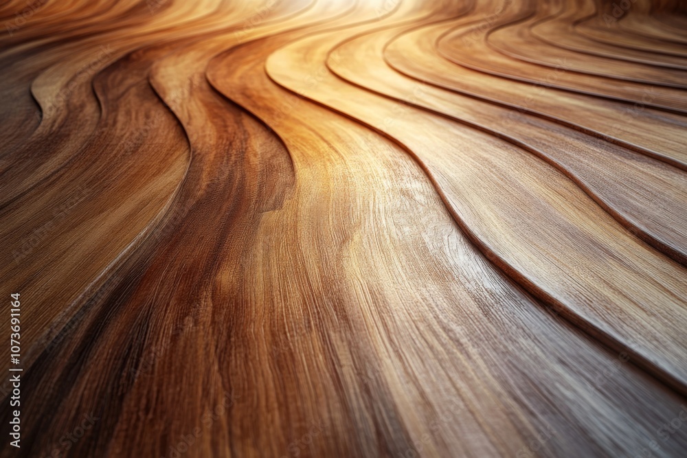 Obraz premium Wavy Wooden Background Texture with Light