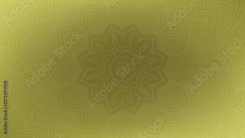 Round mandala on dreamy peach fuzz gradient background. Translucent mesh pattern in the form of a mandala. Mandala with floral patterns.Gradient background with round mandala.Vishal 