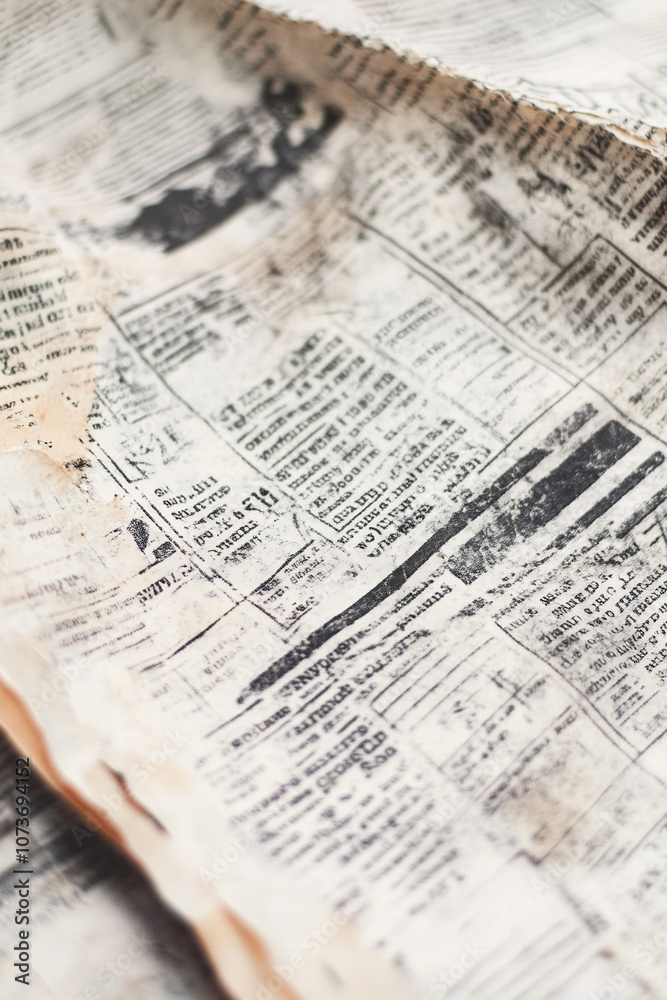 black and white antique newspaper page in grunge style, vintage background for design ideas black and white antique newspaper page in grunge style, vintage background for design ideas