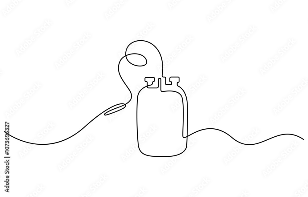 continuous line drawing of blood bag.one line drawing of medical blood transfusion bag. Single line vector illustration of blood supply in hospital, World blood donor day. One continuous single line