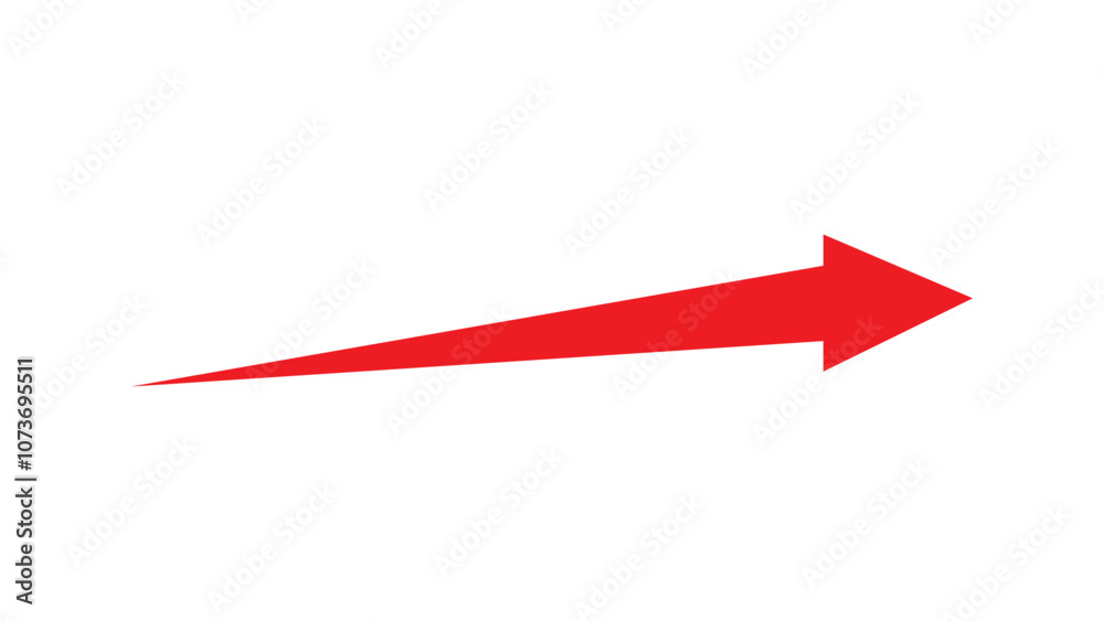 red arrow on white background red arrow on white background