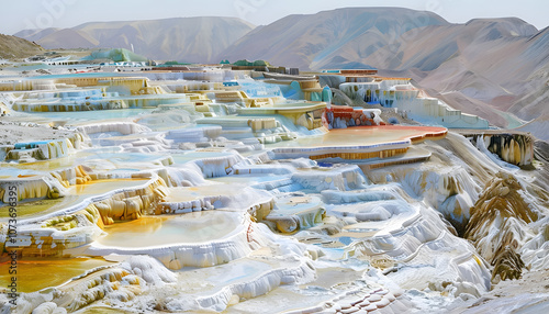 Colorful Mineral-Rich Terraces of Badab-e Surt