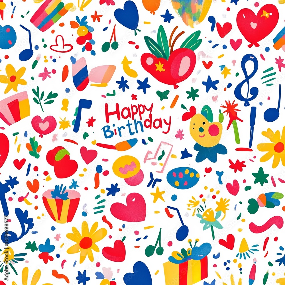 A Vibrant Birthday Pattern Featuring Colorful Gifts and Smiling Faces
A Vibrant Birthday Pattern Featuring Colorful Gifts and Smiling Faces