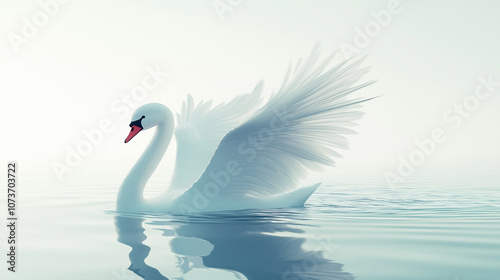 white swan on the water