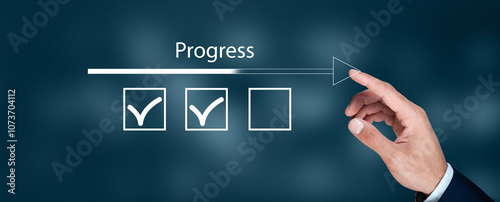 progressive loading status to remind work task progressive for project