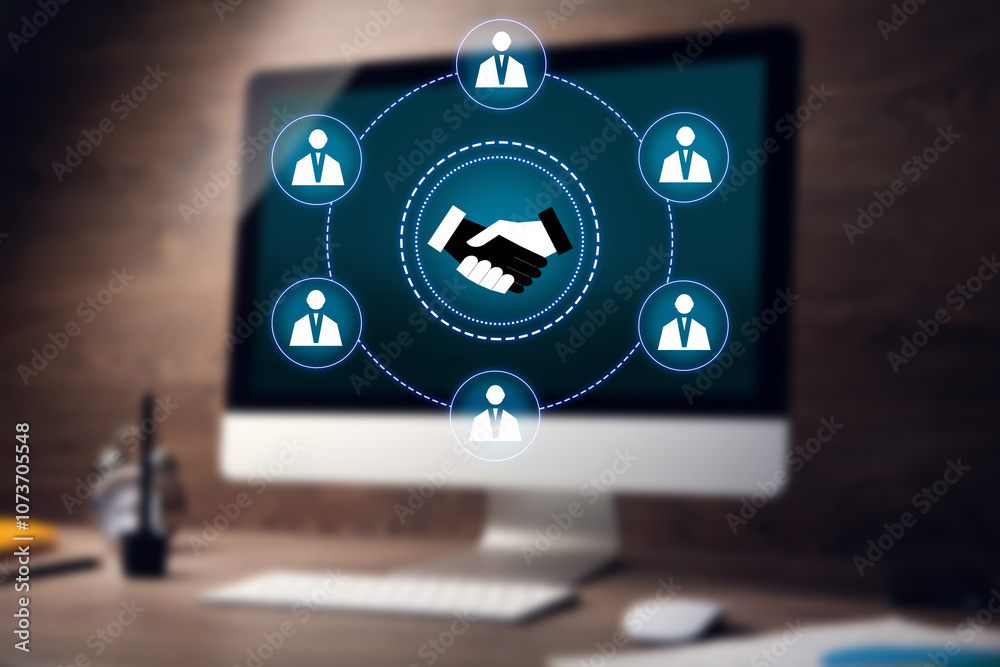 Fototapeta premium Business ecosystems and partnerships concept.