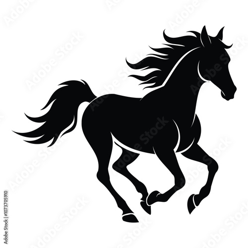 "Horse Vector Silhouette Design"