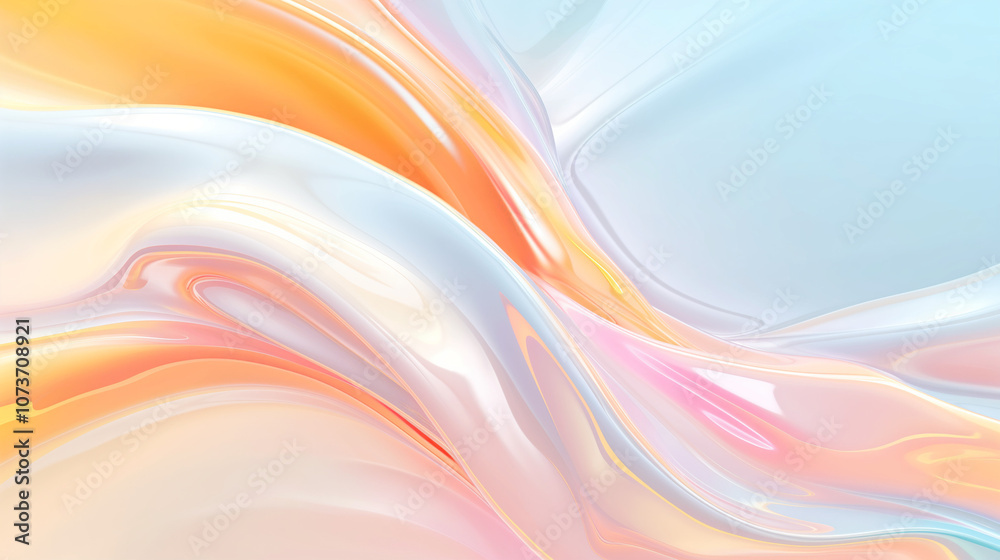 Fototapeta premium Soft abstract background with rounded shapes in pastel tones, elegant and calming