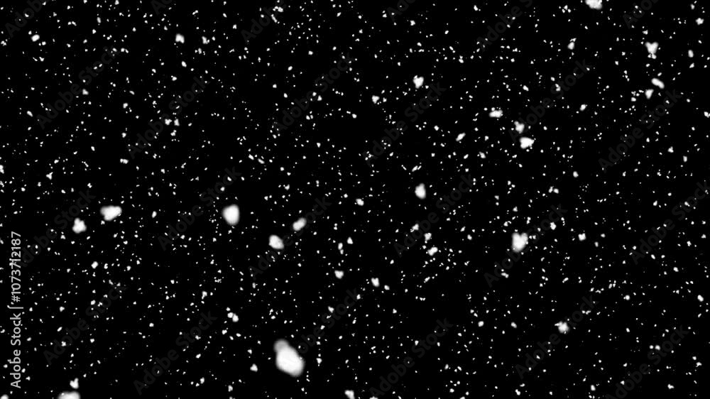 snow fall concept. Falling raindrops or snow against a black background