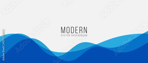 Abstract blue wave background for modern design