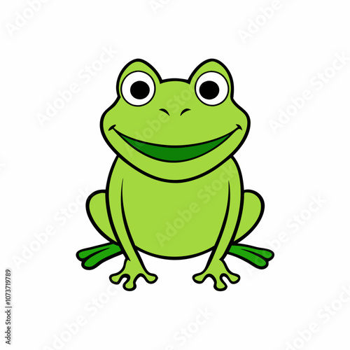 Frog vector cartoon art illustration