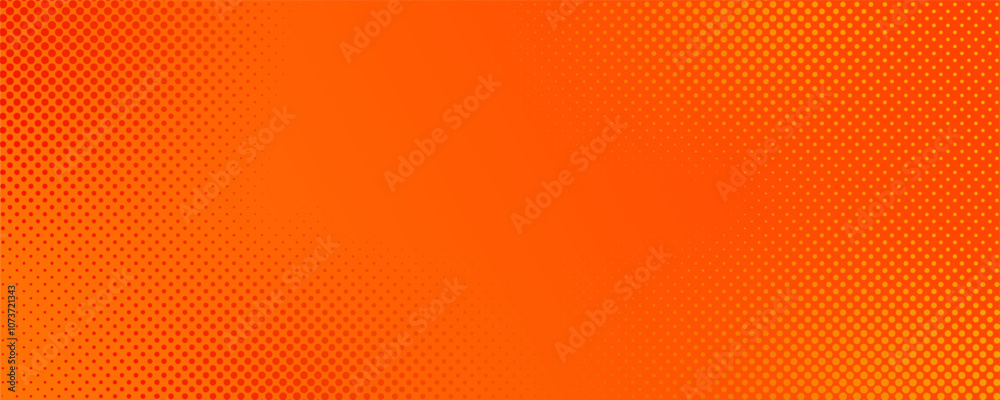 Gradient orange halftone polka dot background, Pop art comic dots texture with cartoon graphic design. Horizontal abstract pattern wall for digital technology cover. Gradient orange halftone polka dot background, Pop art comic dots texture with cartoon graphic design. Horizontal abstract pattern wall for digital technology cover.