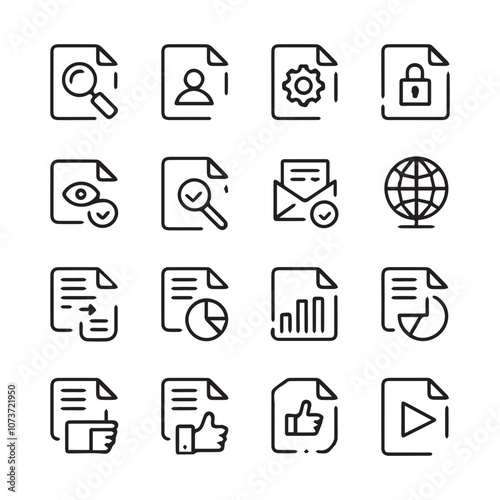 File and document icon set.