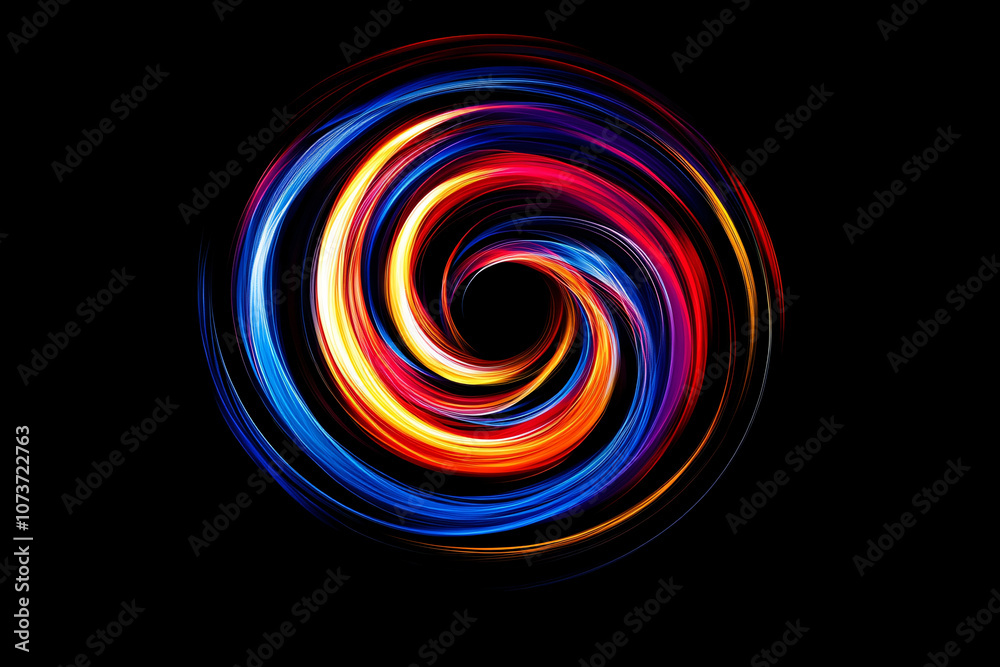 Vibrant swirl of colors in circular motion, creating abstract design. This artistic representation evokes energy and movement, perfect for modern decor Vibrant swirl of colors in circular motion, creating abstract design. This artistic representation evokes energy and movement, perfect for modern decor