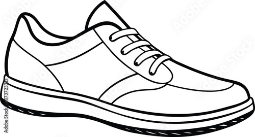 shoes iconline art sketch, sneakers icon, boots vector illustration