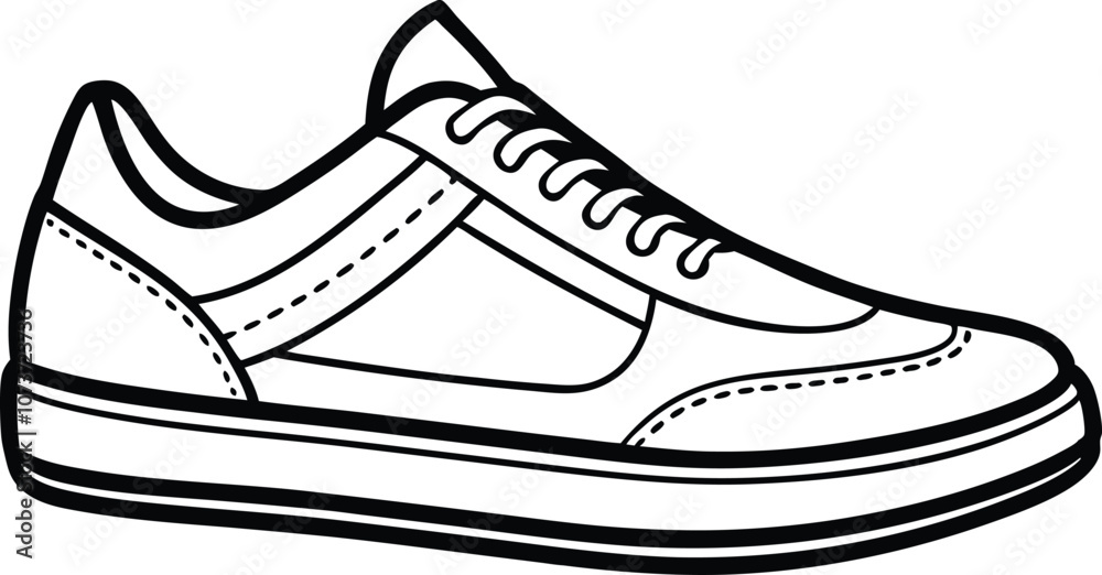 shoes iconline art sketch, sneakers icon, boots vector illustration shoes iconline art sketch, sneakers icon, boots vector illustration
