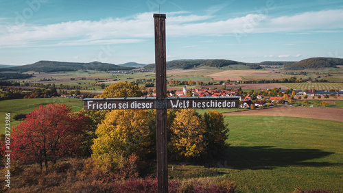 kreuz friedenskreuz innerdeutsche grenze Weltfriedenskreuz Hermannsfeld
 photo