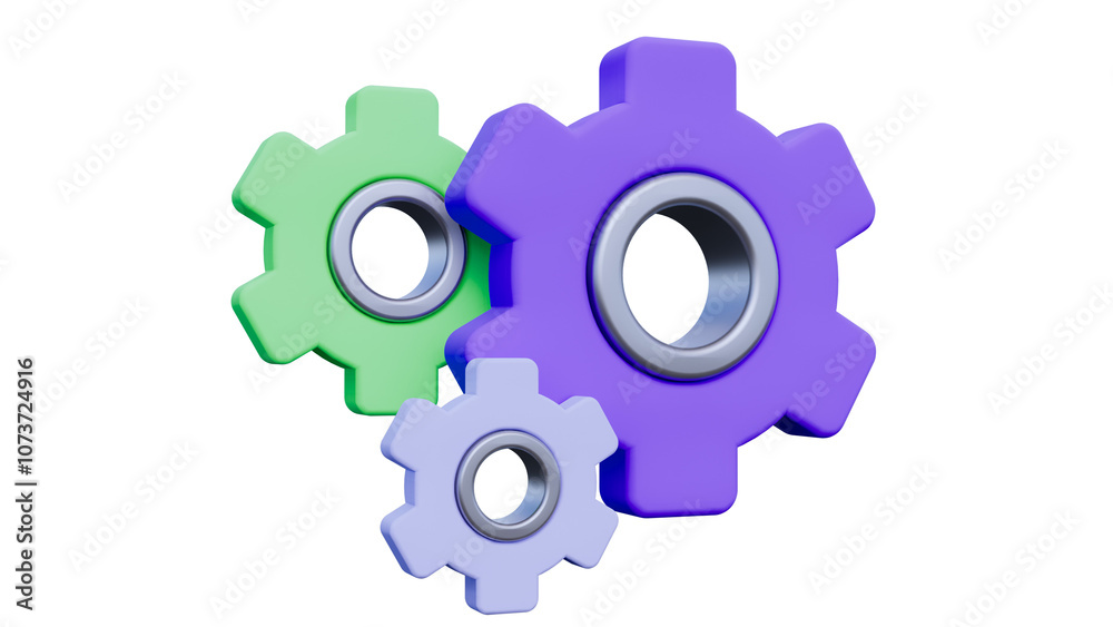 Settings 3D Illustration. Business 3D Icon Settings 3D Illustration. Business 3D Icon