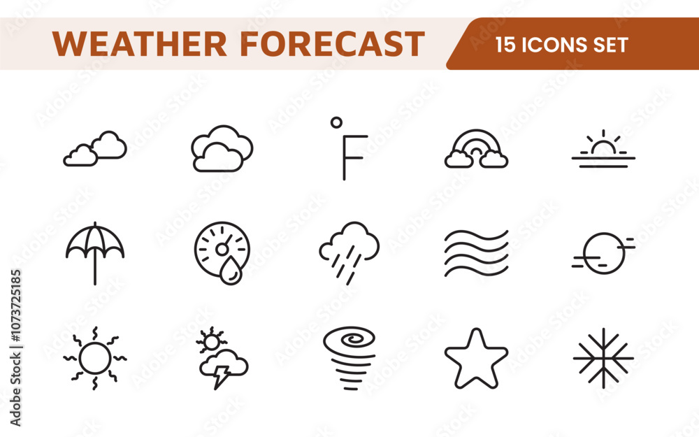 Weather Forecast Icon Set. Bright and dynamic icons for accurate weather reporting, perfect for enhancing apps, websites, and digital platforms Vector icons. Weather Forecast Icon Set. Bright and dynamic icons for accurate weather reporting, perfect for enhancing apps, websites, and digital platforms Vector icons.