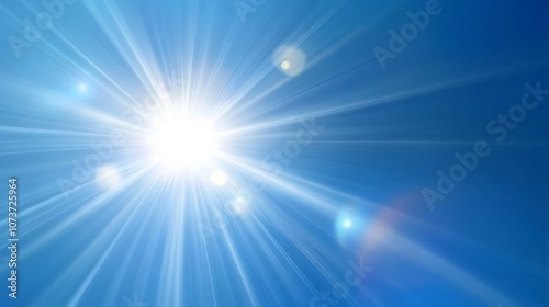 Brilliant Sunlight Bursts with Radiant Flare Effect on Transparent Background