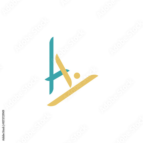 A logo vector illustration, A and Y logo vector in white background