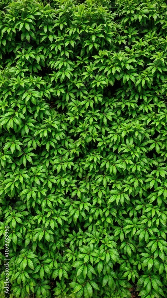 Overgrown green bush creating a lush natural background, environment Overgrown green bush creating a lush natural background, environment