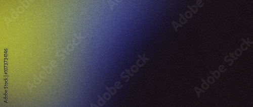 Blue yellow black grainy gradient background dark noise texture abstract wave backdrop banner header design