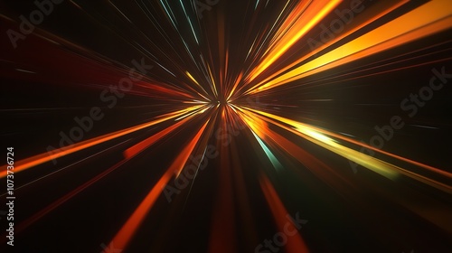 Abstract Dark Background of Light with Stripes of Colorful

 photo