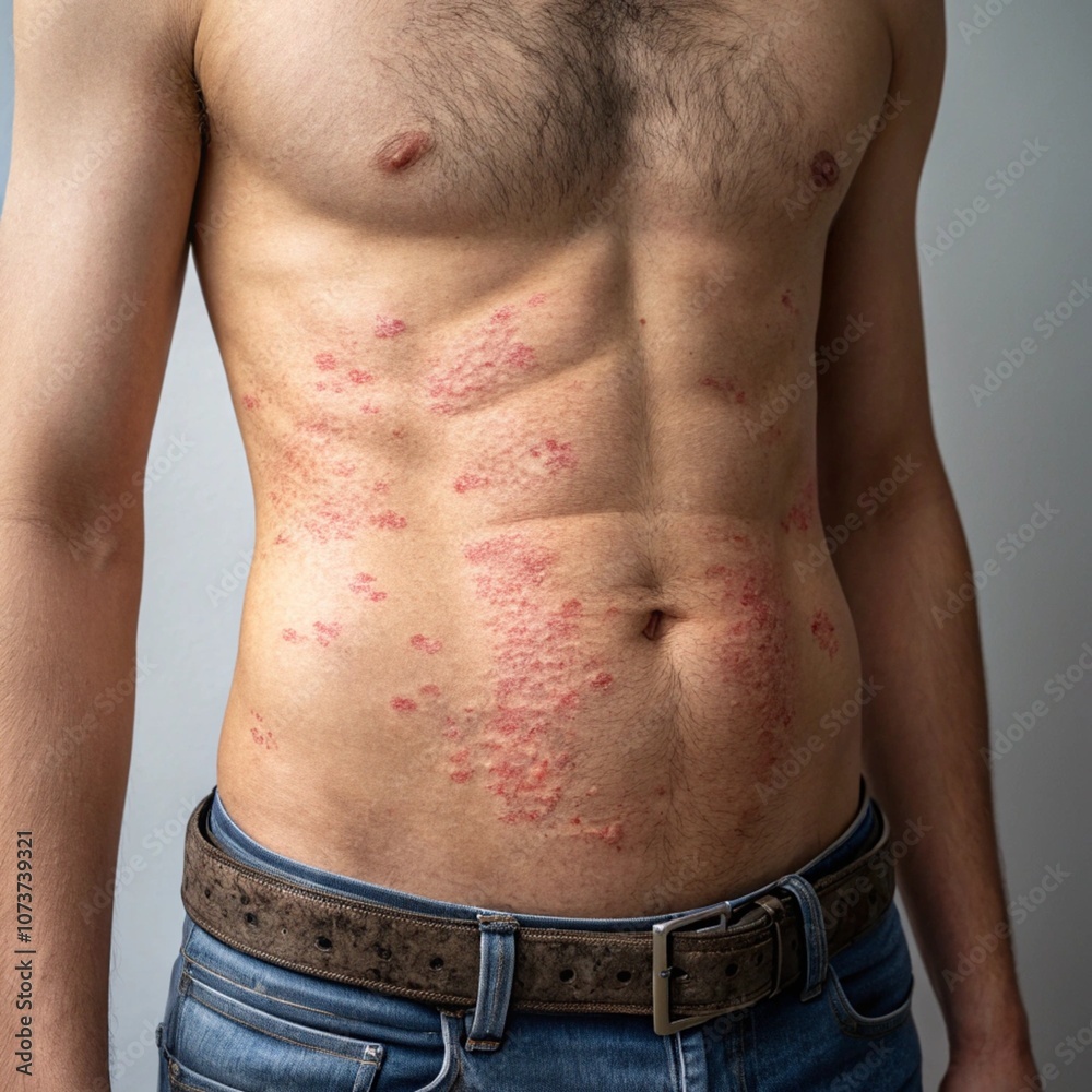 Naklejka premium man with skin disease