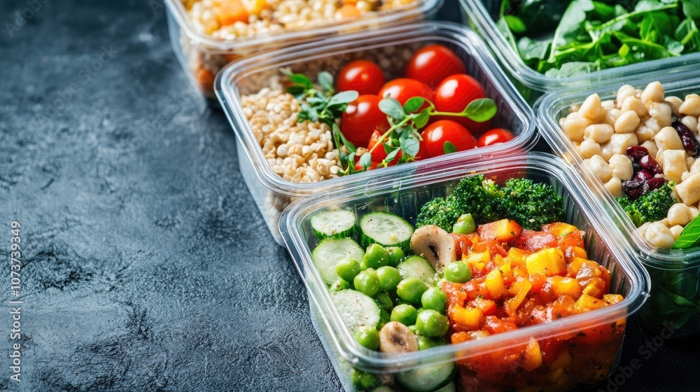 Individual with nutritious meals Individual with nutritious meals