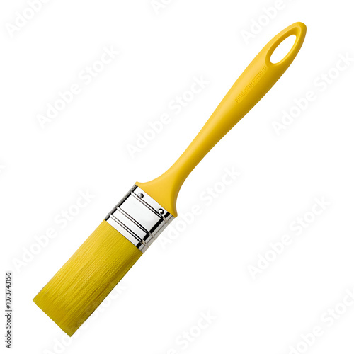 Paint brush stock photo hd 4k yellow handle ergonomic modern sleek design transparent, background png download photo