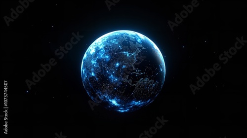 Abstract Digital Planet Earth with a Global Network and Connections

 photo