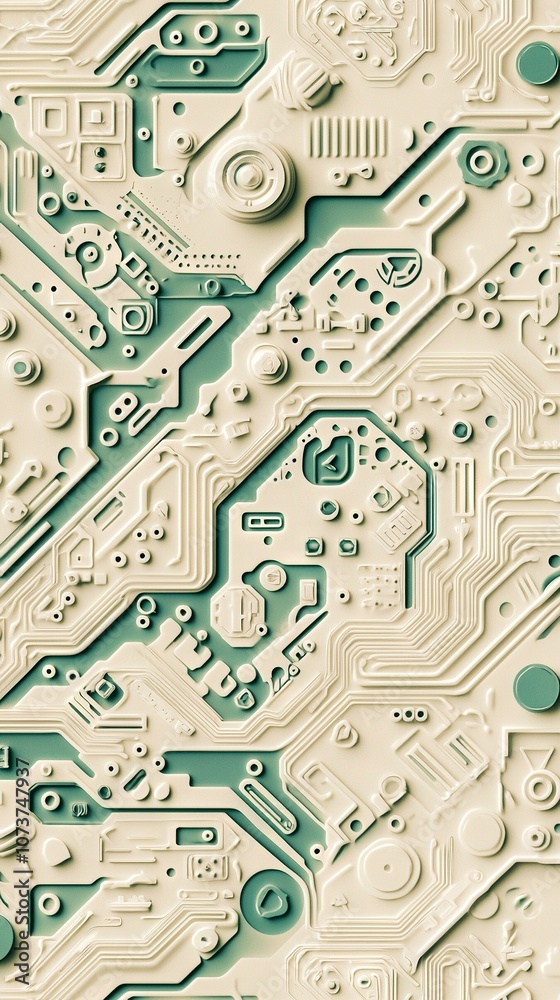 Obraz premium A photo of a microcircuit board packed with miniature holes