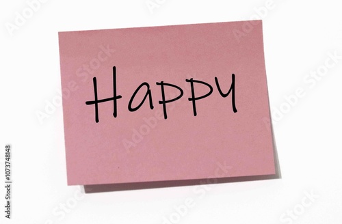 Simple Pink Sticky Note with the Word 