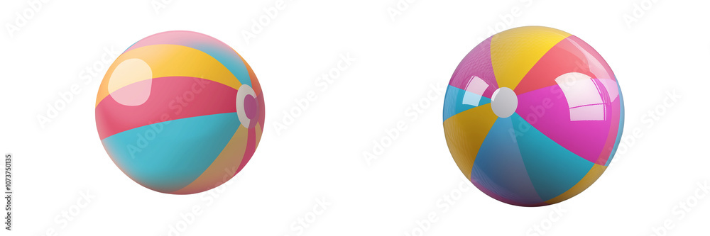 Beach ball toy, isolated on transparent background. Beach ball toy, isolated on transparent background.