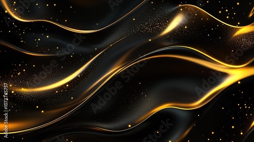 Abstract Illustration, Luxurious Black Line Background

 photo