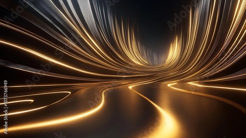 Abstract Illustration, Luxurious Black Line Background

 photo