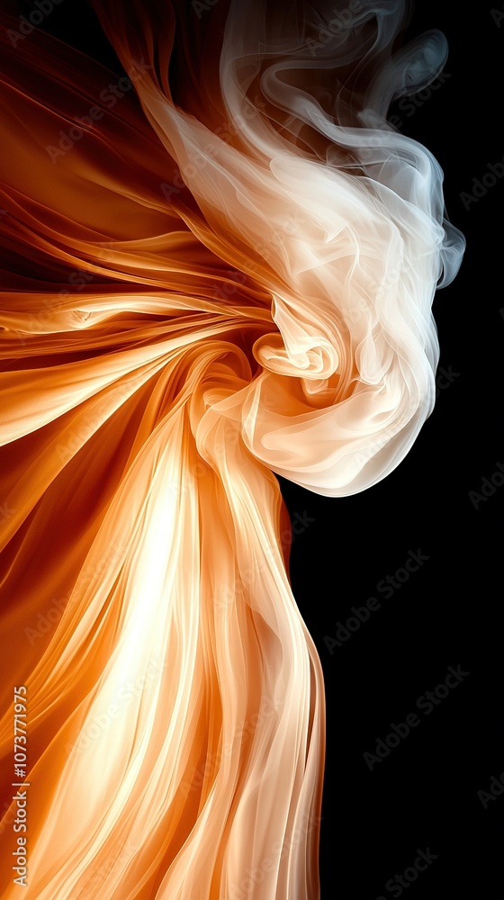 A cell phone with smoke exiting from the top and back A cell phone with smoke exiting from the top and back