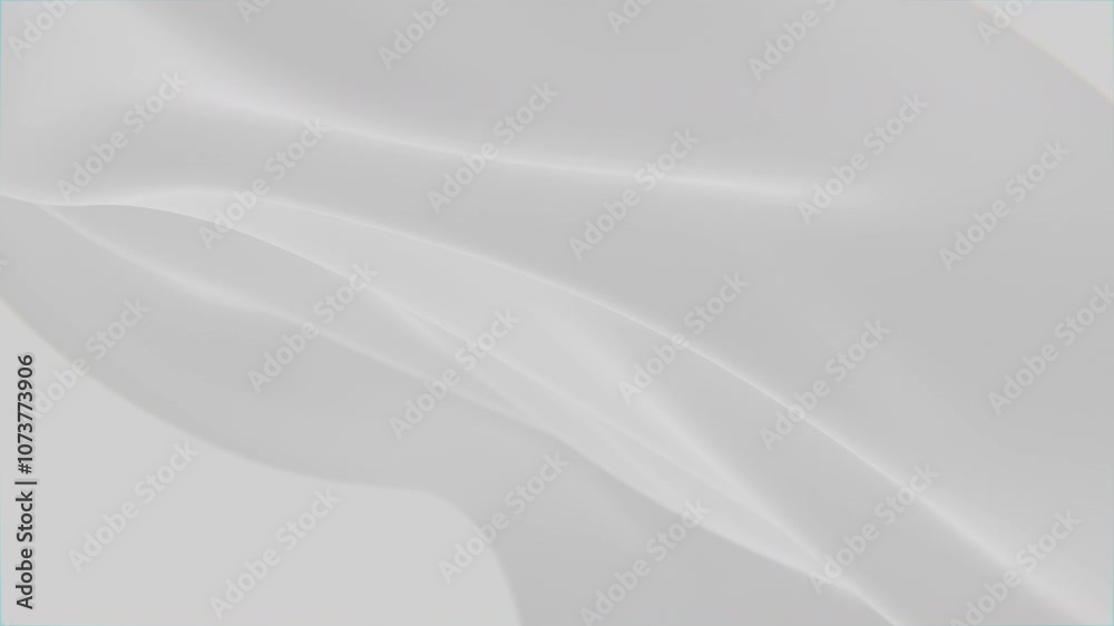 Abstract tenderness white grey silk background luxury wave cloth satin pastel color fabric. Gold milk liquid wave splash, wavy fluid texture. Fluttering material. 3D animation motion design wallpaper