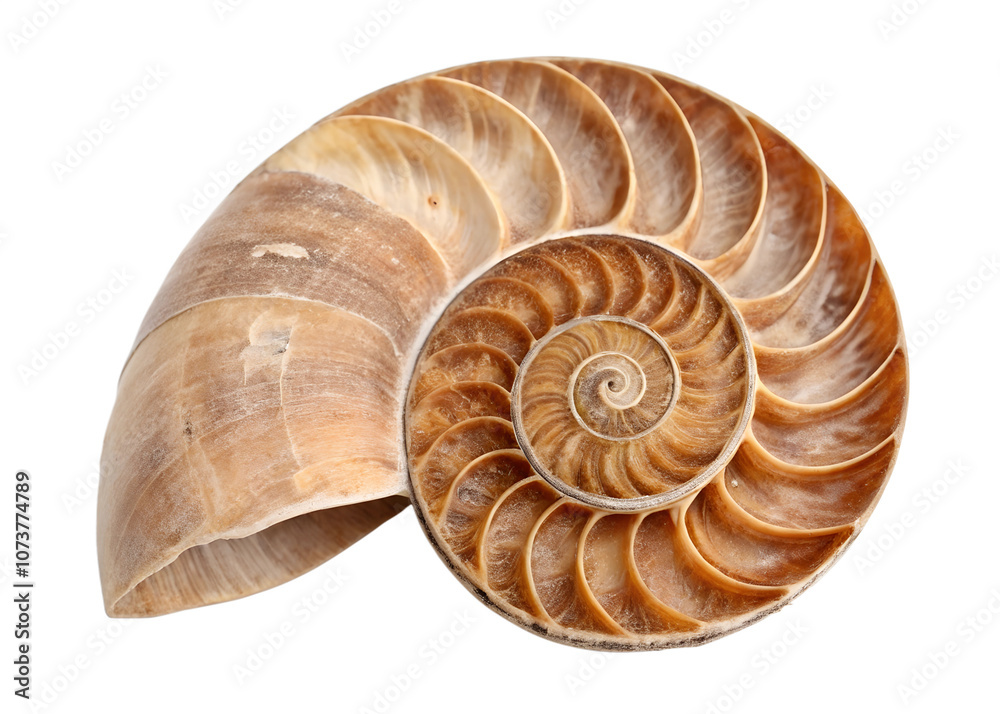 Seashell Close-Up of Beautiful Spiral Seashell with Natural Stripes on Transparent White Background PNG Seashell Close-Up of Beautiful Spiral Seashell with Natural Stripes on Transparent White Background PNG