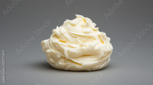 Luxurious white cream spread texture macro